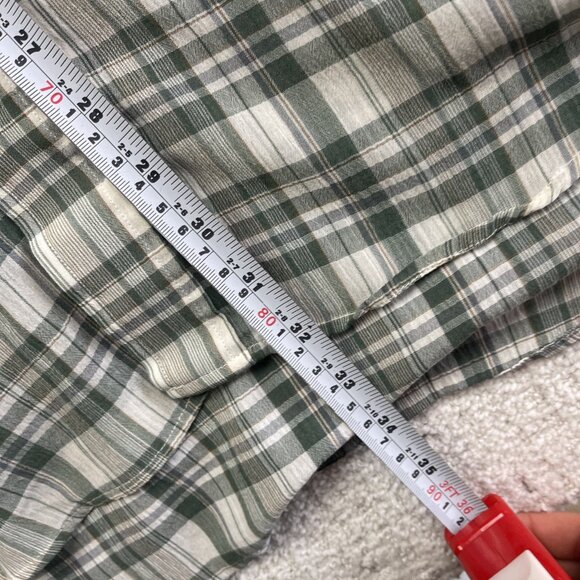 VTG Arnold Palmer Shirt Men L Tall Blue Green Button Down Silk Feel Read - Picture 9 of 15